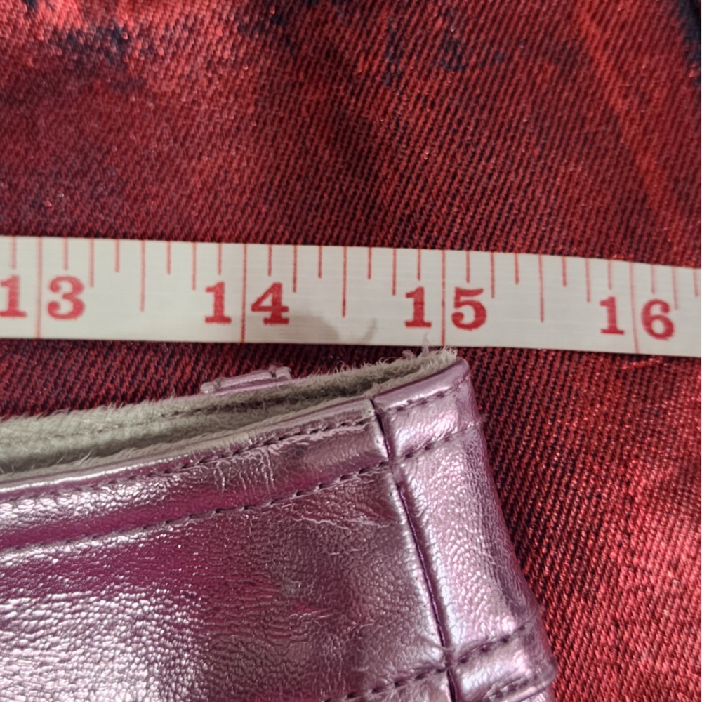 Topshop straight leg faux leather pants in metallic pink Sz 8 NWOT - Picture 11 of 12